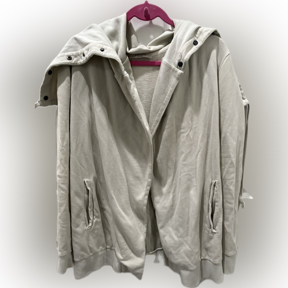 All Saints Women's Cream Hooded Jacket